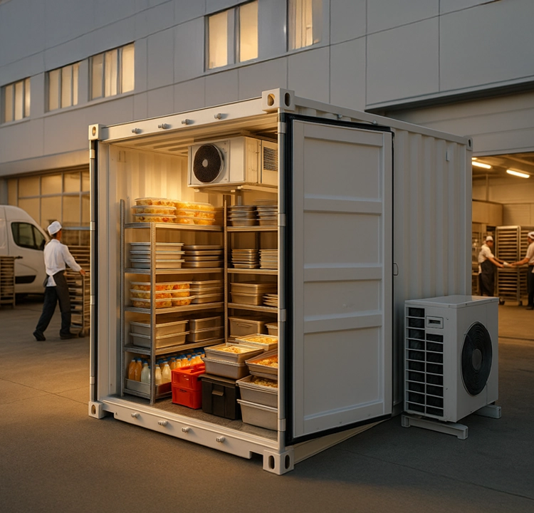 Gıda ve catering için mobil soğuk hava depoları